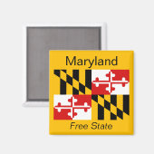 Magnet du drapeau du Maryland (Recto/Verso)