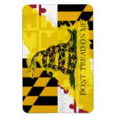 Magnet du drapeau du Maryland Gadsden (Vertical)
