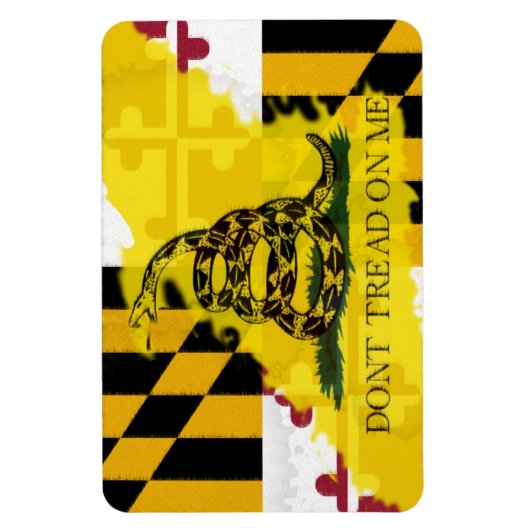 Magnet du drapeau du Maryland Gadsden (Vertical)