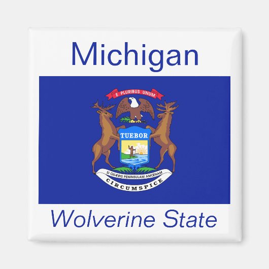 Magnet du drapeau du Michigan (Devant)