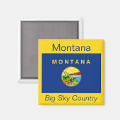 Magnet du drapeau du Montana (Recto/Verso)