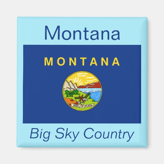 Magnet du drapeau du Montana (Devant)