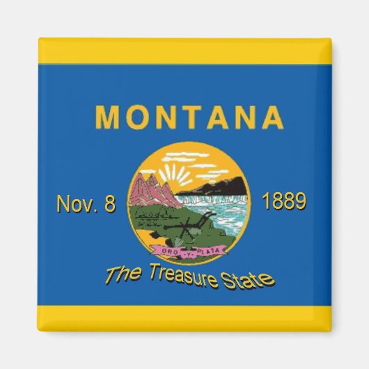 Magnet du drapeau du Montana (Devant)