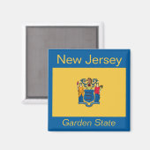 Magnet du drapeau du New Jersey (Recto/Verso)