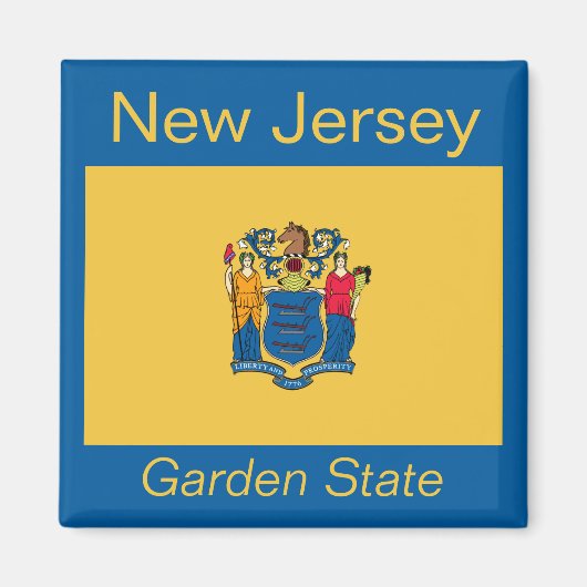 Magnet du drapeau du New Jersey (Devant)