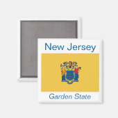 Magnet du drapeau du New Jersey (Recto/Verso)
