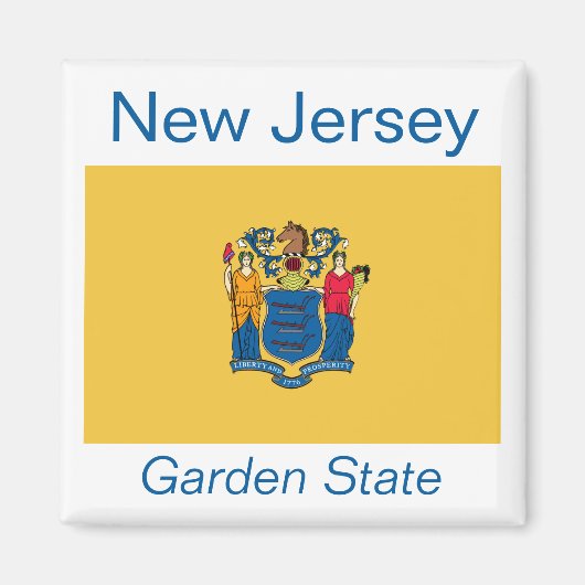 Magnet du drapeau du New Jersey (Devant)