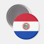 Magnet du drapeau du Paraguay (Recto/Verso)