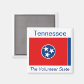 Magnet du drapeau du Tennessee (Recto/Verso)