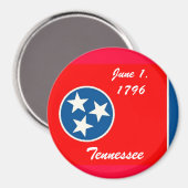 Magnet du drapeau du Tennessee (Recto/Verso)