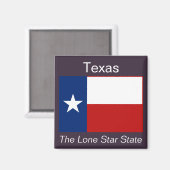 Magnet du drapeau du Texas (Recto/Verso)