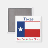 Magnet du drapeau du Texas (Recto/Verso)