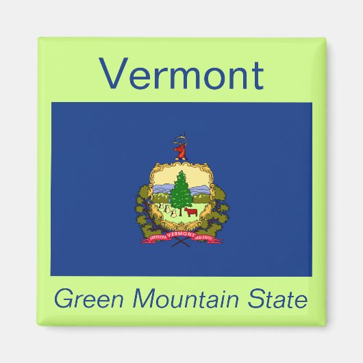 Magnet du drapeau du Vermont (Devant)
