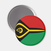 Magnet du drapeau Fisheye de Vanuatu (Recto/Verso)