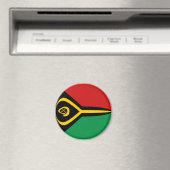 Magnet du drapeau Fisheye de Vanuatu (In Situ (Lave-vaisselle))