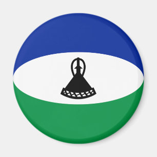 Magnet du drapeau Fisheye du Lesotho