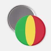 Magnet du drapeau Fisheye du Mali (Recto/Verso)
