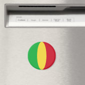 Magnet du drapeau Fisheye du Mali (In Situ (Lave-vaisselle))
