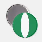 Magnet du drapeau Fisheye du Nigeria (Recto/Verso)
