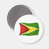 Magnet du drapeau guyanais (Recto/Verso)