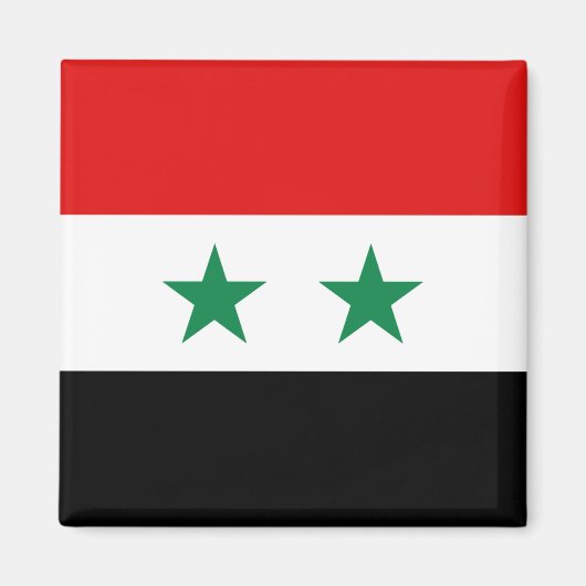 Magnet du drapeau syrien (Devant)