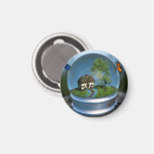 Magnet du globe papillon (Recto/Verso)