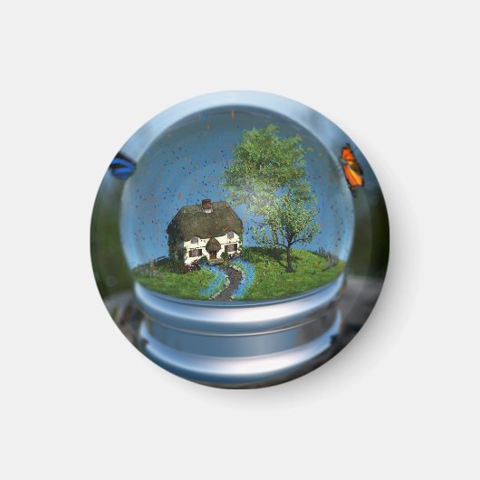 Magnet du globe papillon (Devant)