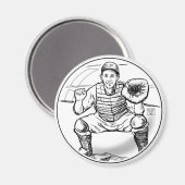 Magnet du joueur de baseball Bubble Dreams (Recto/Verso)