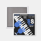 Magnet du lac d'automne "ROBOT PIANO" (Recto/Verso)