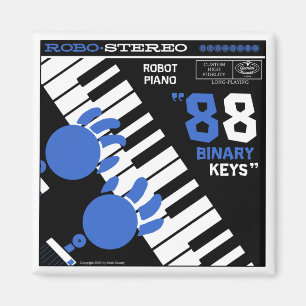 Magnet du lac d'automne "ROBOT PIANO"