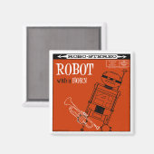 Magnet du lac d'automne "ROBOT with HORN" (Recto/Verso)