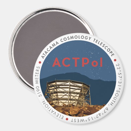 Magnet du logo ACTPol (Recto/Verso)