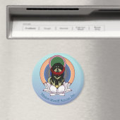 Magnet du logo de la fleur du Mastiff Tibétain (In Situ (Lave-vaisselle))