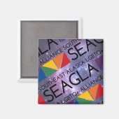 Magnet du logo de l'espace SEAGLA (Recto/Verso)