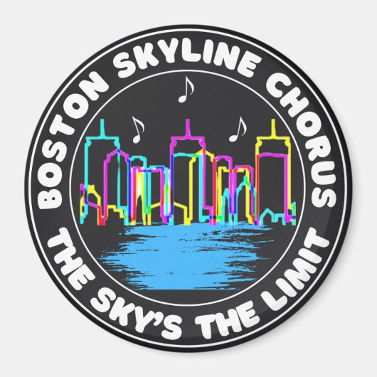 Magnet du logo du choeur Skyline de Boston (Devant)