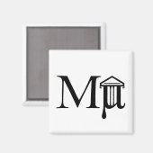 Magnet du logo du microfilm (carré) (Recto/Verso)