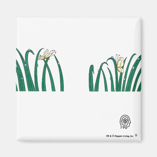 Magnet du logo Happier Living (Devant)