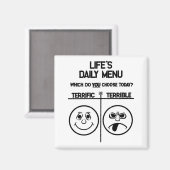 Magnet du menu quotidien (Recto/Verso)