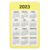 Magnet du mini calendrier jaune 2023 (Vertical)