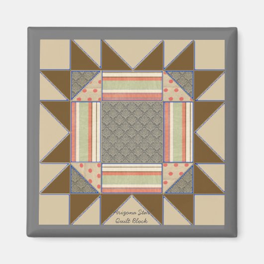 Magnet du Motif de bloc de courtepointe "Arizona S (Devant)
