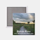 Magnet du parc d'état de la rivière Buffalo (Recto/Verso)