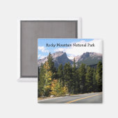 Magnet du parc national des Rocheuses (Recto/Verso)