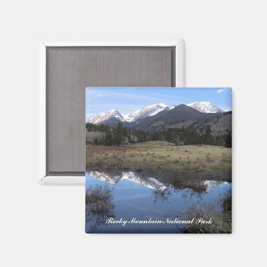 Magnet du parc national des Rocheuses (Recto/Verso)