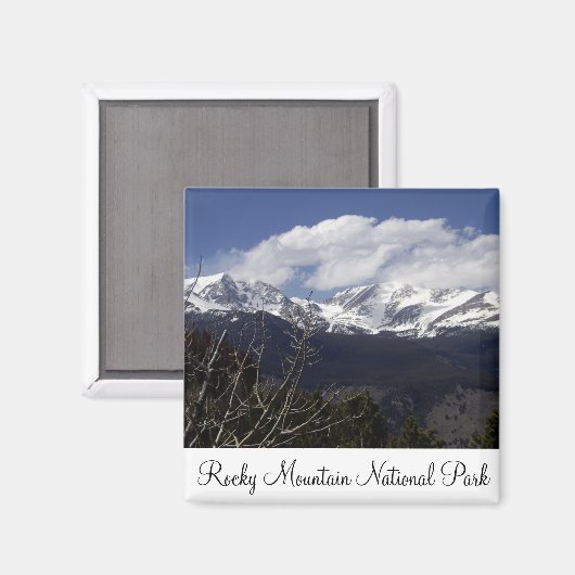 Magnet du parc national des Rocheuses (Recto/Verso)