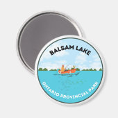 Magnet du parc provincial de Balsam Lake Ontario (Recto/Verso)
