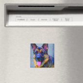Magnet du portrait berger allemand (In Situ (Lave-vaisselle))
