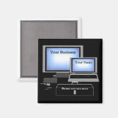 Magnet du service de réparation d'ordinateur (Recto/Verso)