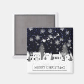 Magnet du village de Noël (Recto/Verso)