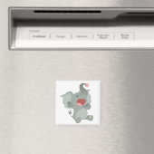 Magnet Eléphant Cartoon Sleepy (In Situ (Lave-vaisselle))