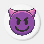 Magnet Emoji diable pourpre (Devant)